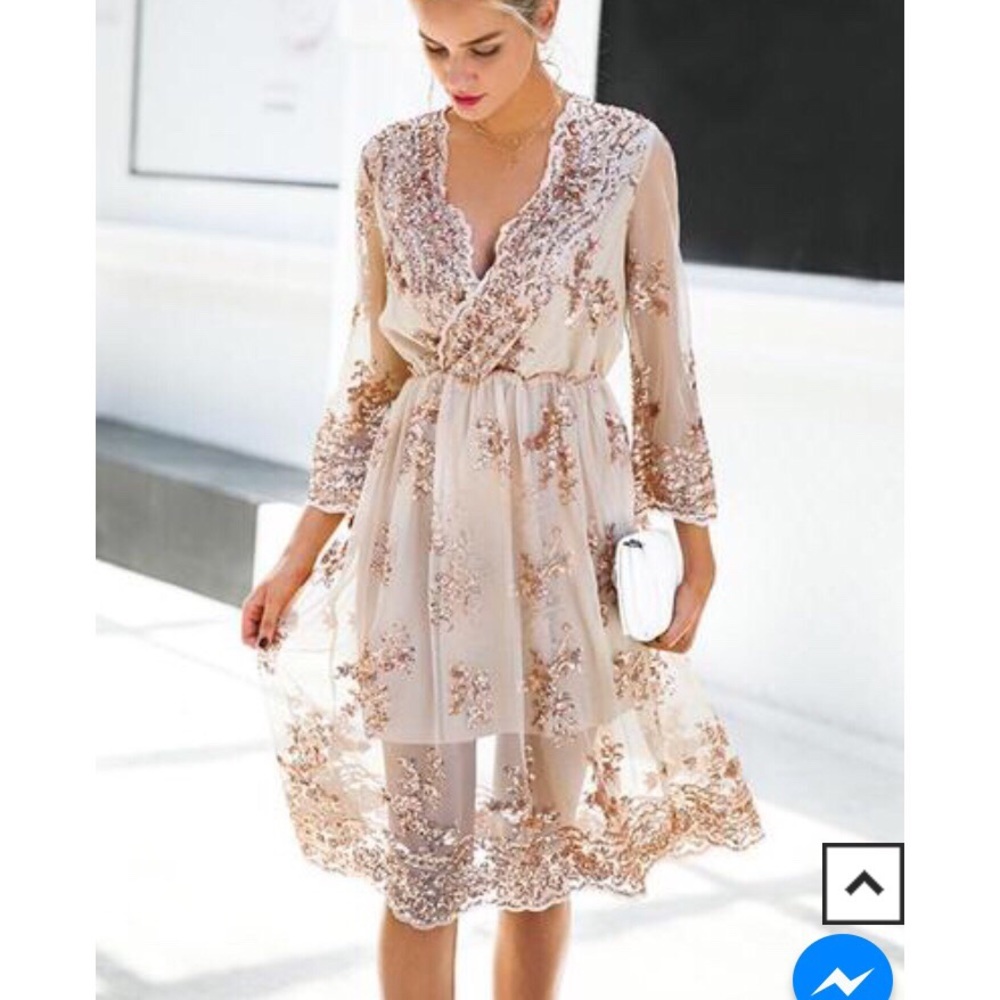 V Neck Half Sleeve Midi Dress
